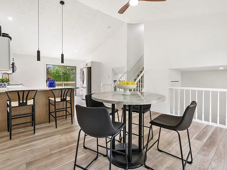 Canal Winchester OH after renovation — renovated open-plan dining and kitchen with LVP floors
