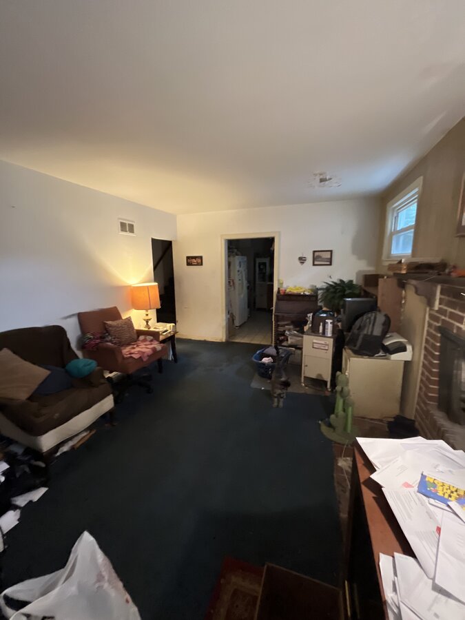 Columbus OH foreclosure before — room with deferred maintenance throughout