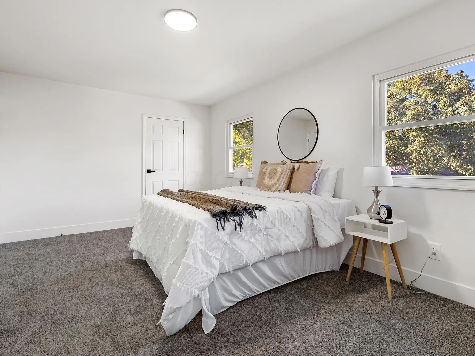 Columbus home after renovation — renovated bedroom with new carpet