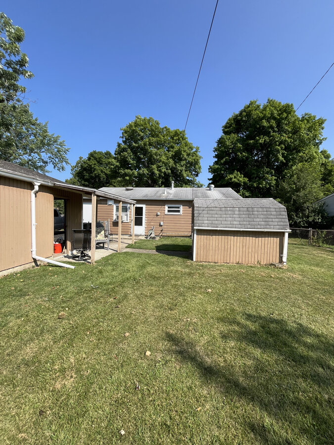 Hilliard OH home before — rear exterior view showing condition