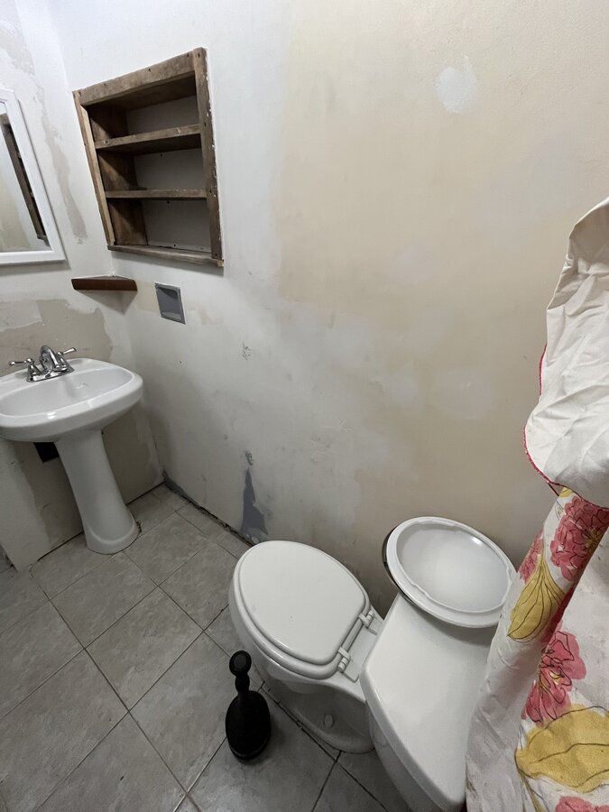 damaged interior room