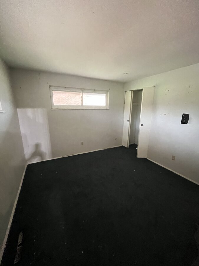 room needing repairs after tenants moved out